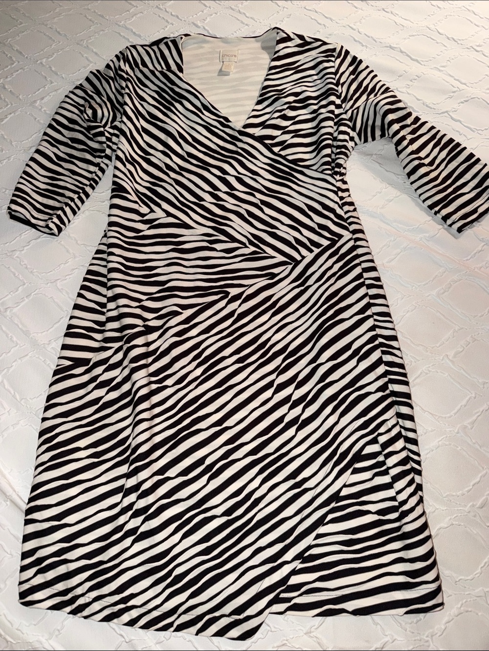 Chicos Jessie zebra wrap dress